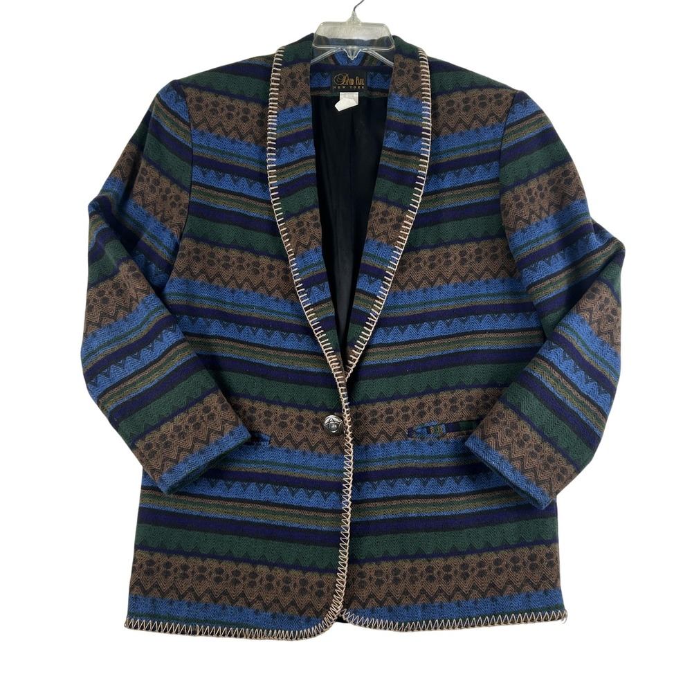 Vintage David Paul Blazer Womens Medium Aztec Western Jacket USA‎ 90s